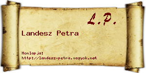Landesz Petra névjegykártya